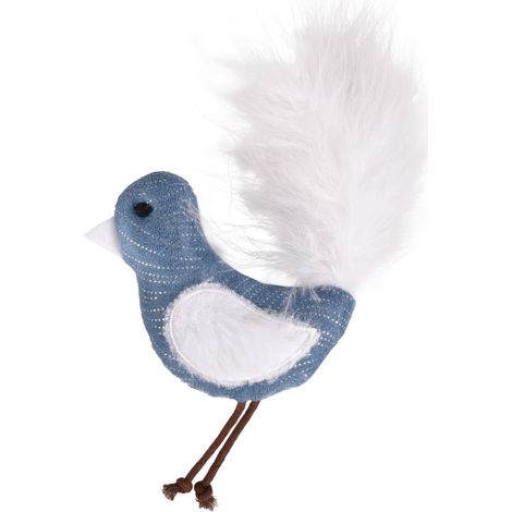 Oiseau Medy bleu taille 10 x 17 cm Jouet pour chat. - Flamingo