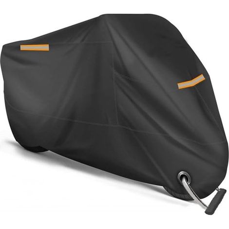 Fundas para motocicletas - Funda protectora para motocicleta - Protege tu motocicleta - Material Oxford - XXXXL - Negro Naranja (1/2)