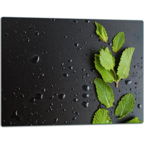 TAGLIERE IN VETRO 52x40 NERO (1/5)