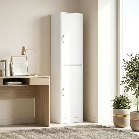 Bibliothèque de 180 cm de haut, meuble de rangement moderne avec 5 étagères réglables pour chambre ou bureau. (1/5)