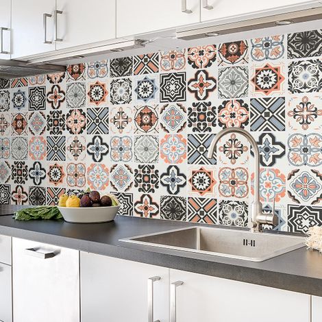 Film mosaïque autocollant pour crédence de cuisine - 60 x 500 cm - Pour cuisine - En PVC (1/5)
