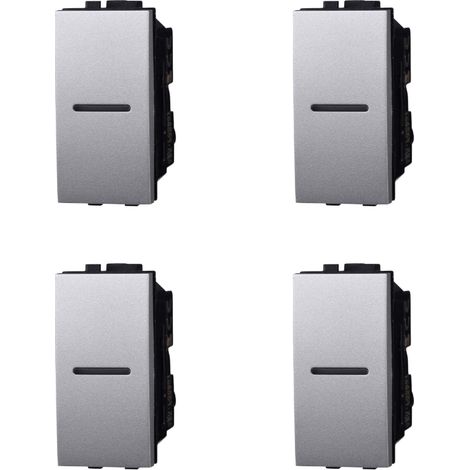 gloca Deviatori 1P Assiali Compatibili Living (Grigio, 4 Pezzi) (1/4)