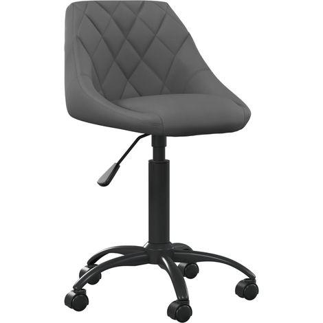 Chaise de bureau Gris foncé Velours (1/5)
