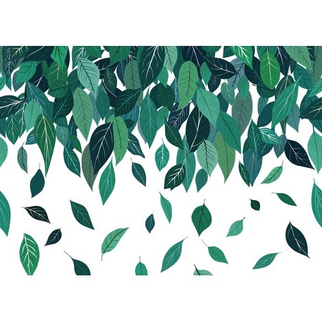 Komar Wandtapete - Blätterchaos - 250 x 350 cm - Vlies Digitaldruck - Naturmotiv (1/5)