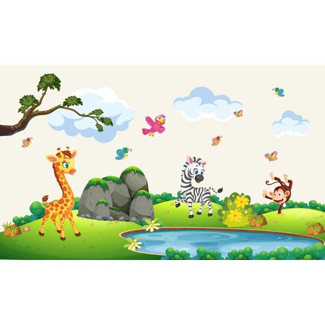 Tapis magnétique pour radiateur Girafe Zèbre 60x100