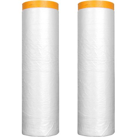 2 Pieces of Adhesive Film, 180 cm x 20 m Masking Car Paint, Masking Paint for Walls and Glass (1/5)