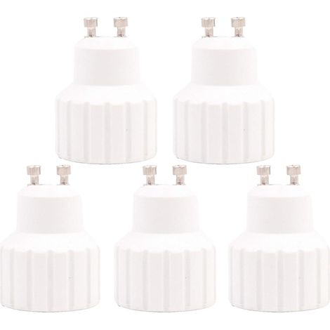 Aougo – GU10 to GU10 lamp socket adapter – Heat-resistant ceramic – For LED and halogen bulbs up to 50W – Ready to use in hallways, kitchens, living rooms (1/5)