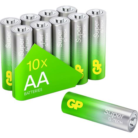 GP Super Mignon (AA)-Batterie Alkali-Mangan 1.5 V 10 St. (1/4)