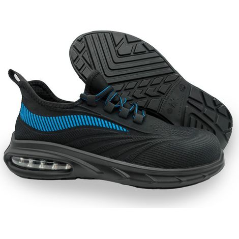 Zapatilla de seguridad COMBIO, Zapatilla sport, negro/azul, transpira, aircam  35
