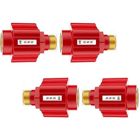 8 pièces copper colored aluminum teeth électrique chauffe-eau anti électrique wall maison chauffe-eau fittings rouge (1/5)