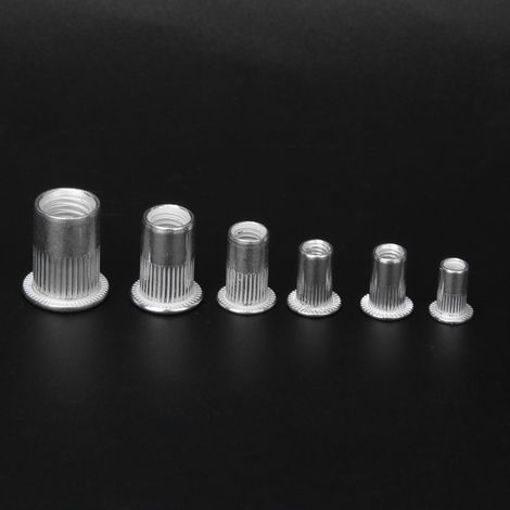 150-teiliger Satz Aluminium-Nietmuttern (M3, M4, M5, M6, M8) mit Gewindeeinsätzen (1/5)