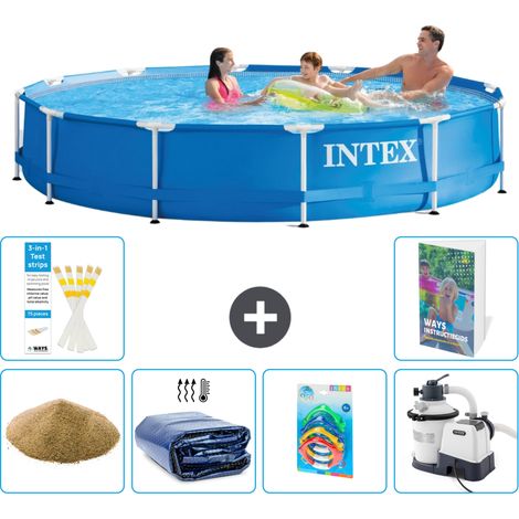 Frame Pool Rund - 366x76 cm - 7-teilig S36