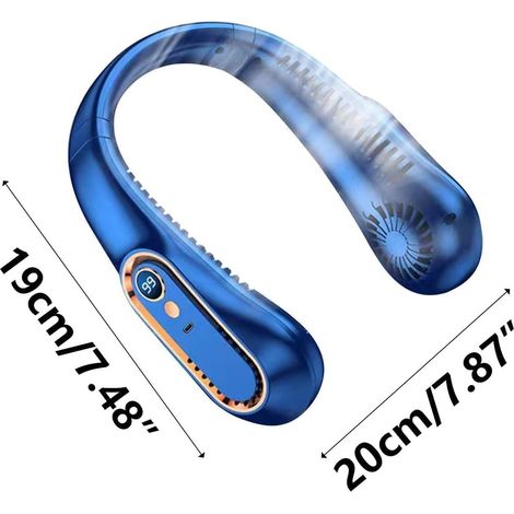 Ventilador de Cuello Inalámbrico 7000mAh, 5 Velocidades y Silencioso – Ideal para Oficina, Viajes y Aire Libre (1/4)