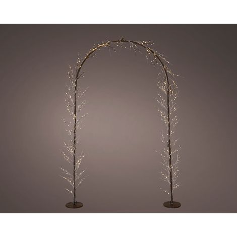Arco luminoso 384LED H 230 cm colore marrone e luce bianco caldo (1/2)