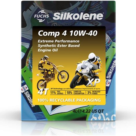 Huile moteur semi-synthétique Silkolene Fuchs Comp 4 XP 10W40 4L