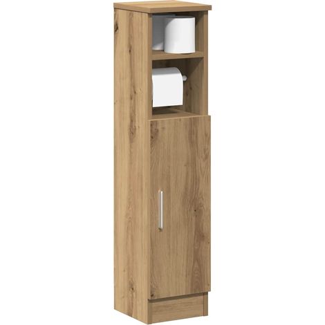 Badezimmerschrank mit Rollenhalter Artisan-Eiche 20,5x22x90 cm