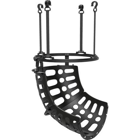 Canestro da basket regolabile in altezza, rotante a 360°, in plastica, 35,6 cm (L) x 35,6 cm (P) x 75,5 cm (A), nero (1/5)