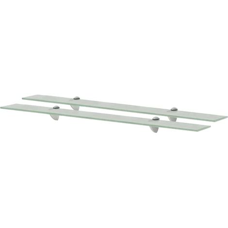 vidaXL Floating Shelves 2 pcs Glass 90x20 cm 8 mm (1/5)