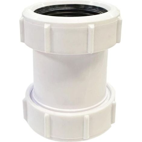 Raccord Droit - Connecteur Compression 40 mm - Pour Evacuation Baignoire Evier Douche Salle D'eau - 1 Piece
