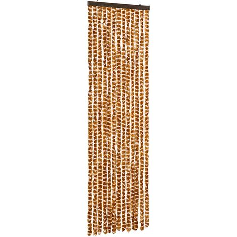 Moustiquaire,Rideau anti-moustique Ocre et blanc 56x185 cm Chenille CFW17138 (1/5)