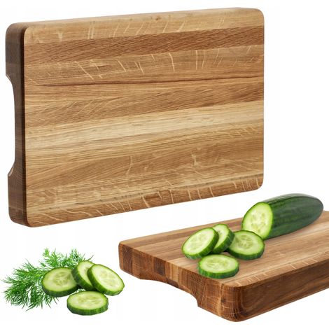 Tabla de cortar KADAX 40x25 bloque de madera de roble grande (1/5)
