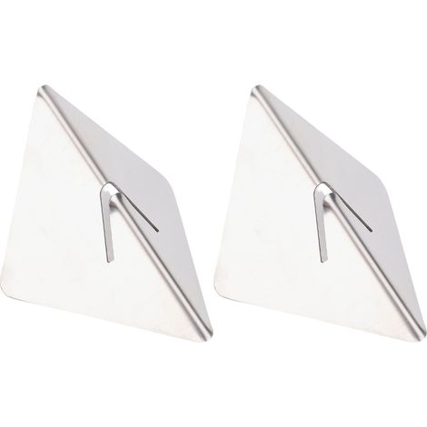 Porte-numéro de table Acier inoxydable Design triangulaire stable Lot de 2 supports menu carte nom restaurant café (1/5)