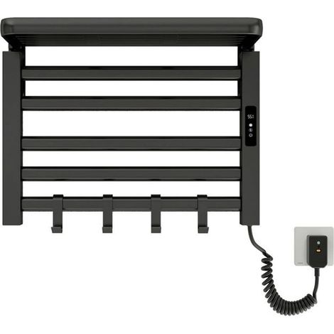 Radiateur sèche-Serviettes électrique, Porte-Serviettes électrique avec écran Tactile, température constante Intelligente, pour Les Salons de Salle de Bain et la Maison Black (1/5)