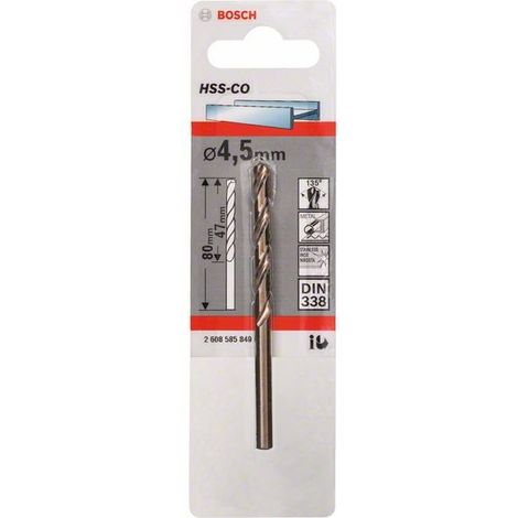 2608585846 - Punte per metallo HSS-Co, DIN 338 4 x 43 x 75 mm