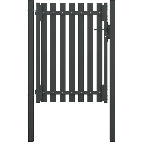 Portail de jardin-Portillon de jardin en acier 100x125 cm anthracite (1/4)