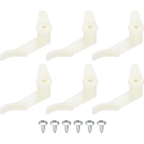 3.5mm Lampe Ombre Clips pour Plafond Lampes, 6 Paire Fixe Boucles Luminaire Accessoires ABS Plastique Blanc (1/5)