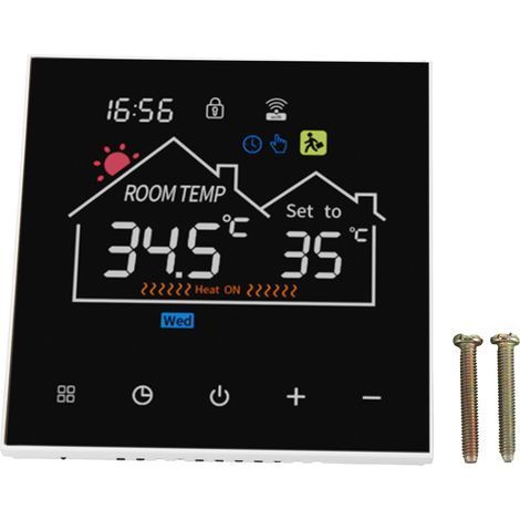 Thermostat numérique intelligent avec écran tactile couleur LCD programmable pour chaudière de chauffage hydronique version WiFi (commande vocale Yandex Alice, SmartThings. Protocole de communi (1/5)