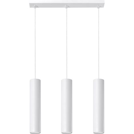 Lampada a sospensione Lagos bianco 45x90x6cm Sollux (1/5)