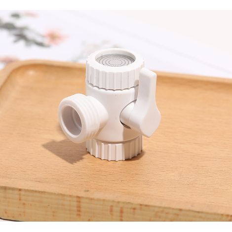 Raccord de robinet 1 à 2 pouces, inverseur de robinet, sortie d'eau, vanne d'économie d'eau, accessoires pour tête de shampoing, noyau de vanne 3 voies