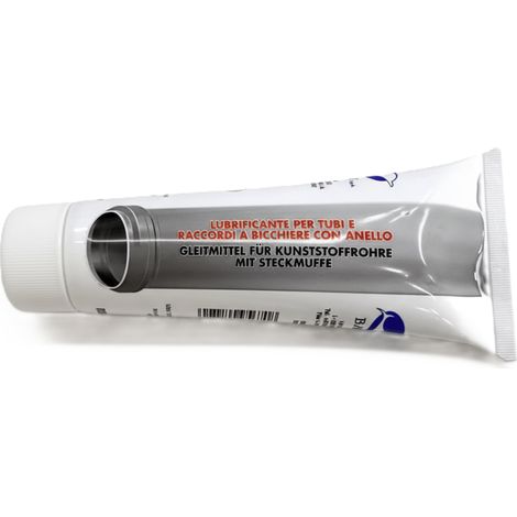 Lubrificante grigio 250 g per bicchiere ad anello raccordi scarico idrico pvc pp pe bampi lubrp250