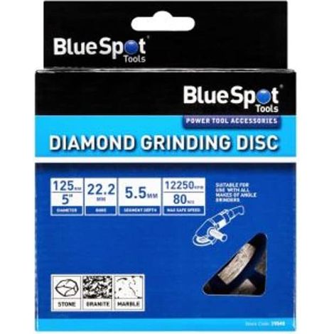 Blue Spot Tools 125mm (5") Diamond Grinding Disc