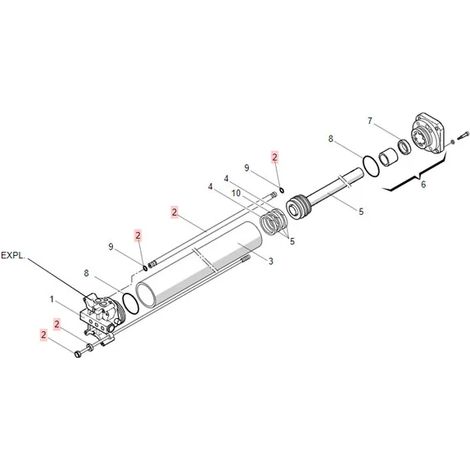 faac pièce détachée tube alimentation et tirants 400 l 63003327 (1/3)