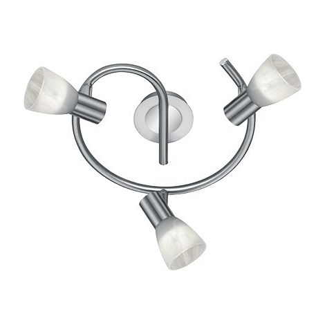 Plafón Pinwheel Níquel 3 Orientable E14 Pantalla Cristal Focos Levisto Trio Iluminación (1/2)