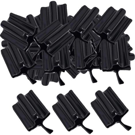 Lot de 50 Poteaux en T Noirs à Prise Facile pour Clôtures électriques, Piquets de Clôture, Installation Facile, Accessoire de Remplacement, Capuchons (1/5)