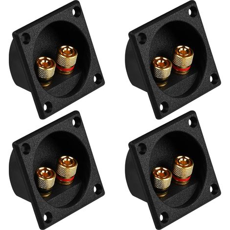 Bornier Haut Parleur Voies Enceinte Accessoires Terminal Binding Post pour Subwoofer Box Tower Speakers Carré 4pcs 2 (1/4)
