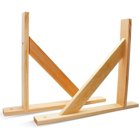 Wooden Bracket Shelf Brackets 280 x 230 mm Triangular Shelf Support Wall Brackets Wall Shelves Garage Wall Board Wood Decoration (1/5)