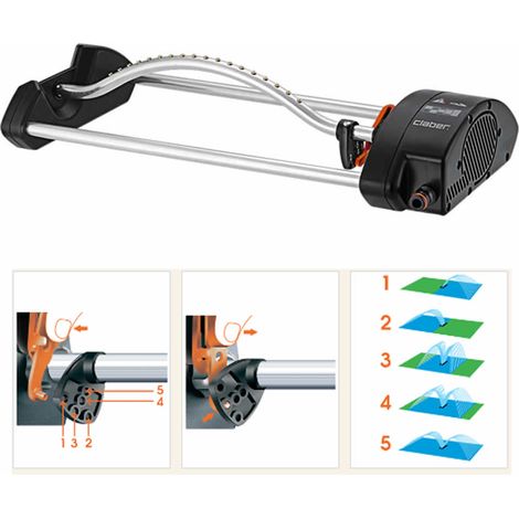 Compact-18 super metal claber 8744 irrigatore oscillante