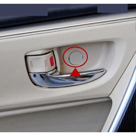 Cache-vis de poignée de porte intérieure et cache-vis de trou d'accoudoir pour Toyota Corolla, Vios, Yaris et Lexus - Poignées de porte intérieures - Yaris 14-20 (noir) (1/5)
