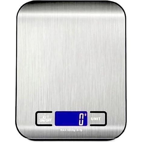 Balance de cuisine de poche en acier inoxydable, 1 g à 5 kg, pour la cuisine domestique et le barbecue