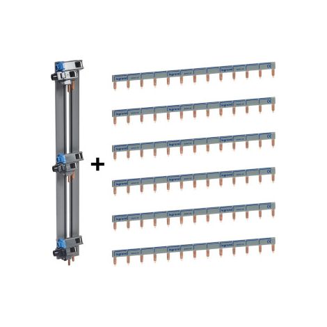 Legrand - Ru00e9partition verticale VX 3 optimisu00e9e Drivia 3R + peigne d'alimentation 13M - Ru00e9f. : 405001 + 404926x6 (1/3)
