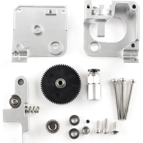 Kits d'extrudeuses entièrement métalliques argentées pour imprimante 3D, compatibles avec l'extrudeuse Titan Aero 1,75 mm et l'imprimante 3D Prusa i3 MK2. (1/5)