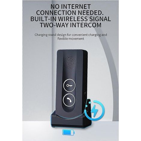 Interphone sans fil avec mécanisme de déverrouillage, interphone bidirectionnel 433 MHz de Brilvibera (1/5)
