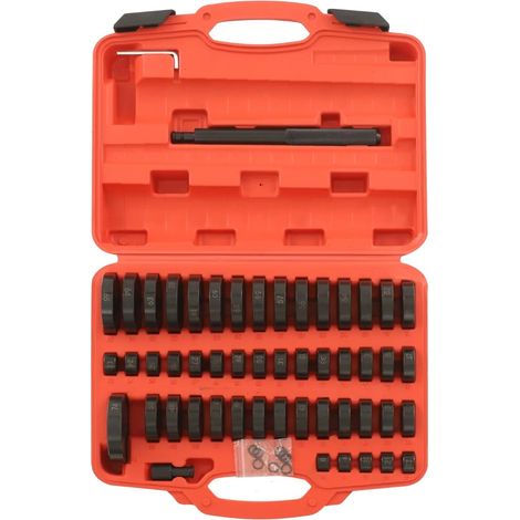 Kit d'outils à roulements, 51 pièces, fonctionnement manuel, noir (1/2)