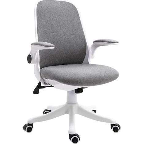 Chaise de bureau VADIM grise et blanche (1/5)