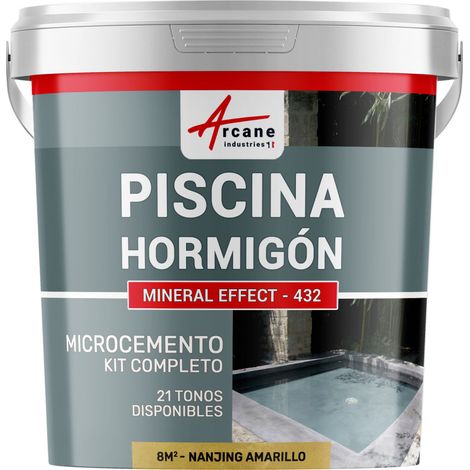 Kit microcemento color gris topo para piscina de hormigón
