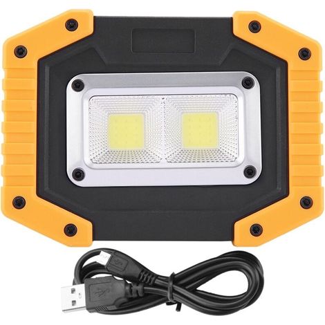 Projecteur COB, lampe de signalisation LED rechargeable par USB, adaptée aux urgences de camping en extérieur (billes rondes) (1/5)